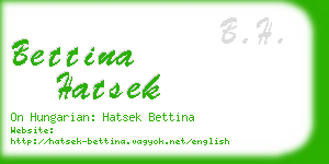 bettina hatsek business card